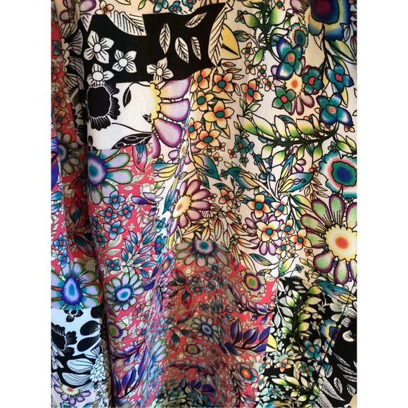 Jones New York Patchwork Flower Power Button Down Top Sz 1X Retro - Picture 3 of 9